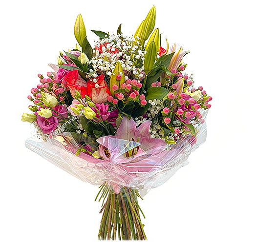Fragrant Pink - lilies, lisianthus, roses